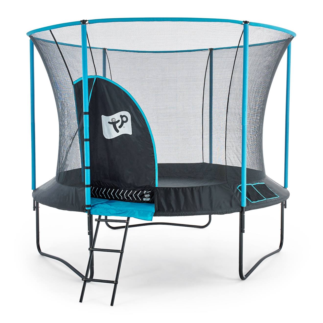 Trampoline Rond Genius Métal D305cm Bleu - Gris - Noir