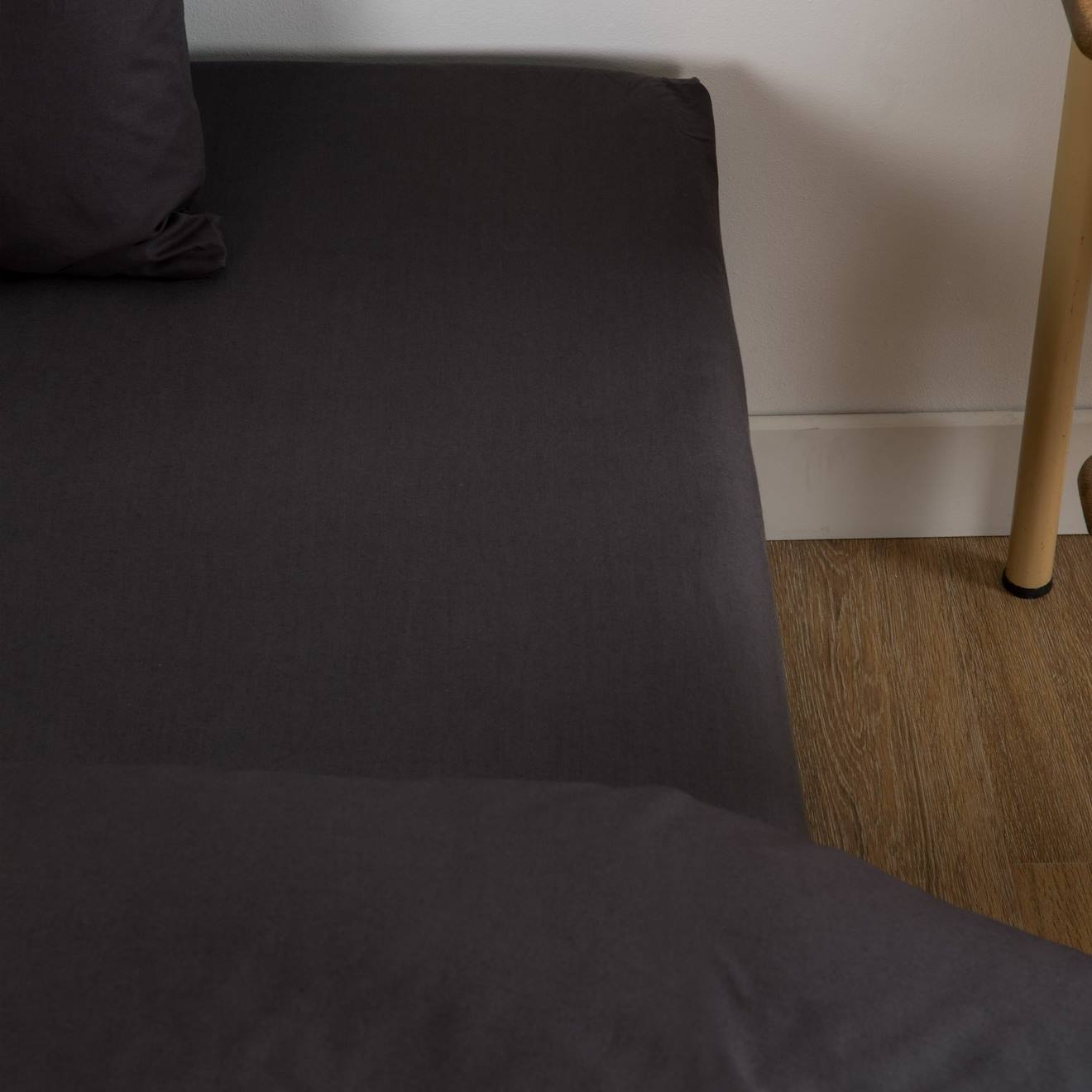 Drap Housse Tencel™ Et Coton Bio 1 Personne Gris Carbone