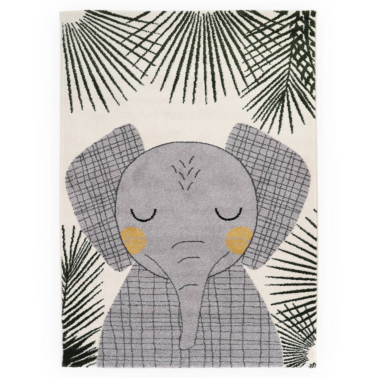 Nattiot - Tapis Chambre Enfant Éléphant Junko Multicolore