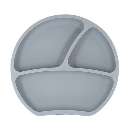 Kindsgut - Assiette À Compartiments Avec Ventouse Gris Foncé