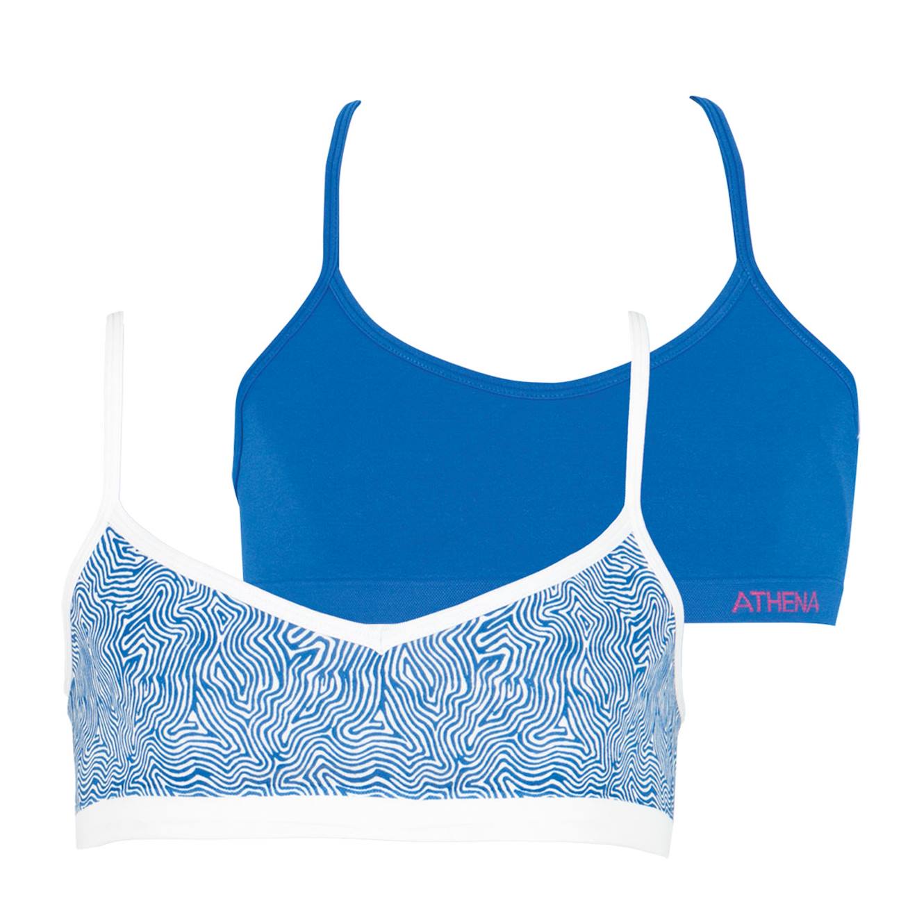 Lot De 2 Brassières Sans Coutures Fashion Bleu