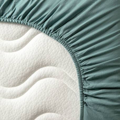 Drap housse 1 personne pur coton bio Blanc+Bleu nuit+Ecru+Eucalyptus+Gris tourterelle+Rose nude+Terracotta 22 - vertbaudet enfant 