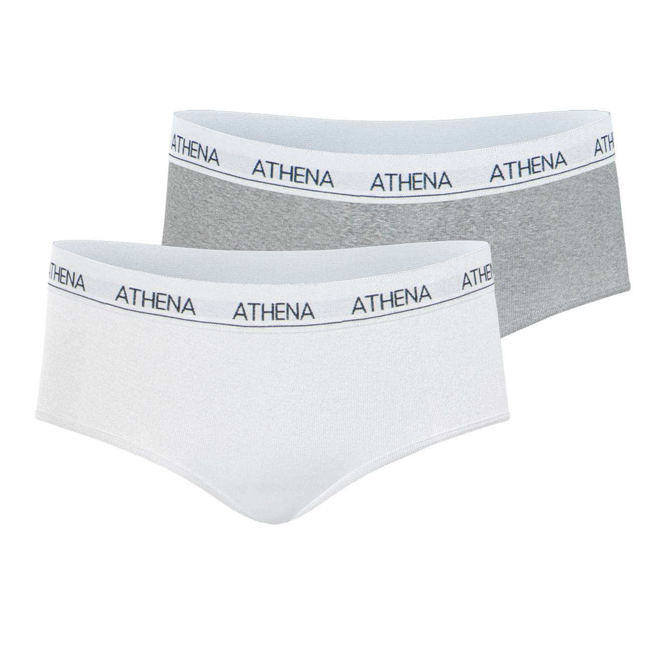 Lot De 2 Shortys Coton Ultra Doux Blanc-gris Chiné