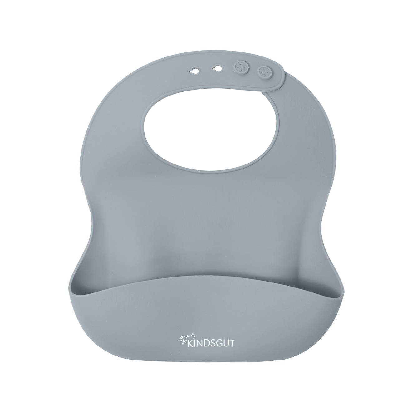 Kindsgut - Bavoir Bébé En Silicone Gris Foncé