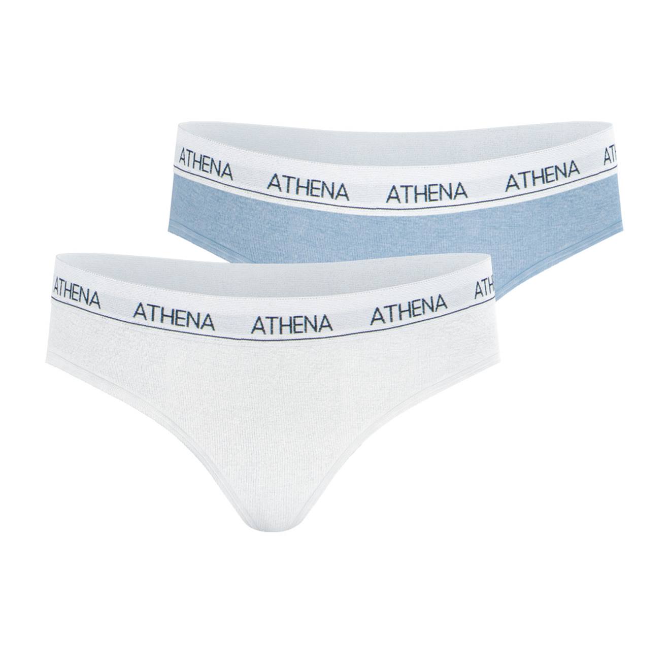 Lot De 2 Slips Coton Ultra Doux Blanc-bleu Pastel