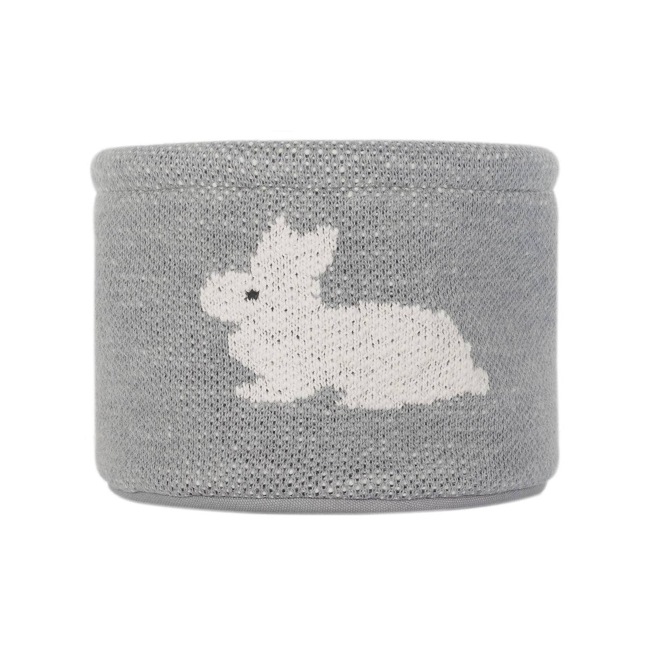 Petit Panier De Rangement Lapin Gris