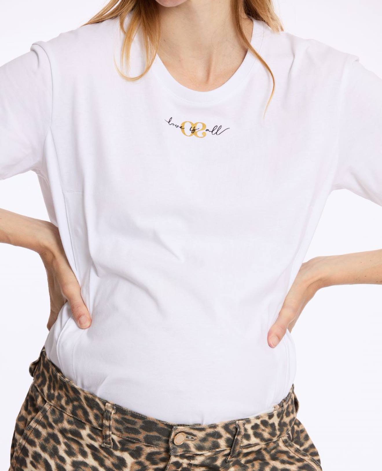 T-shirt De Grossesse Et D'allaitement Love Blanc (Cache Coeur) - Image 2
