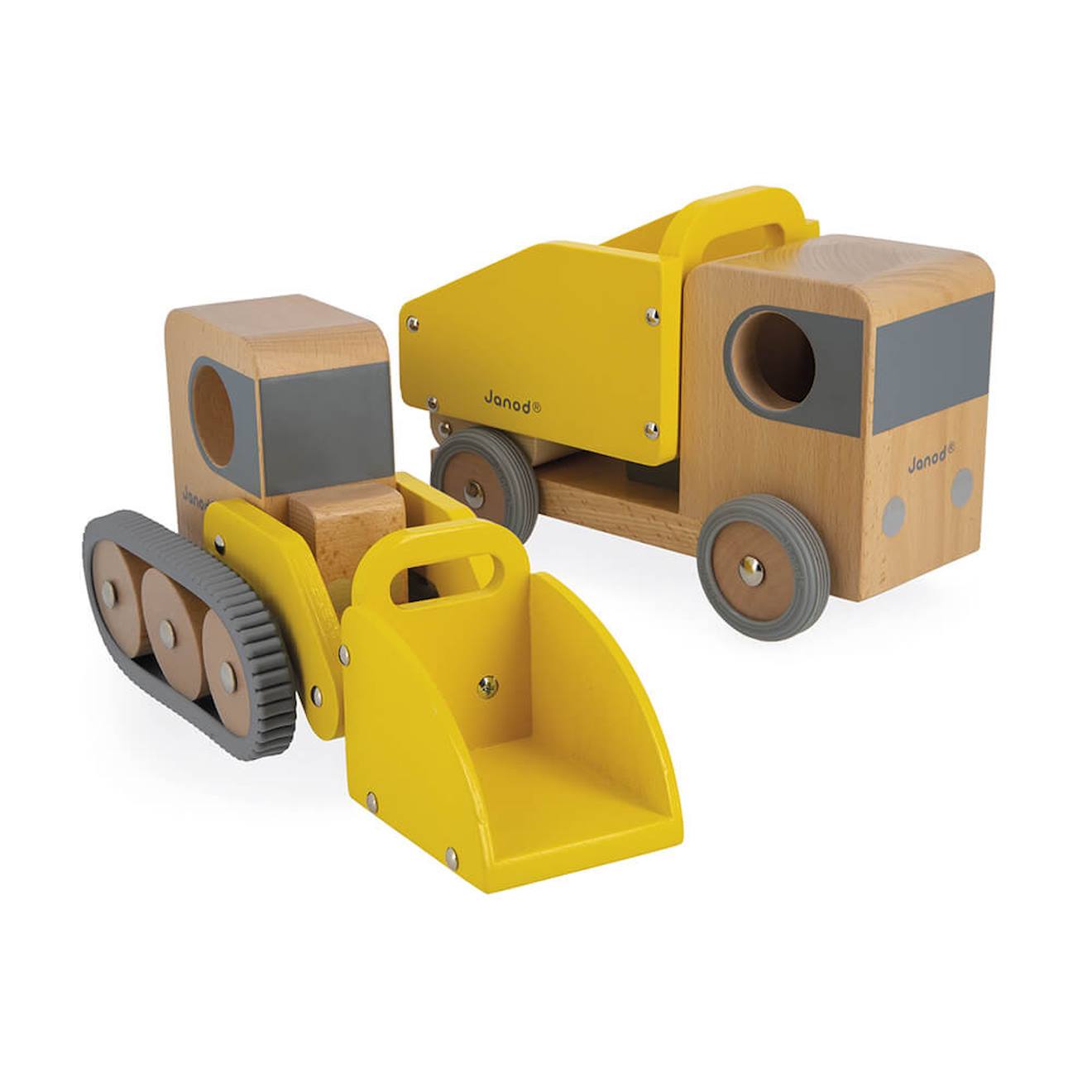 Camion Benne Et Pelleteuse Bolid Jaune