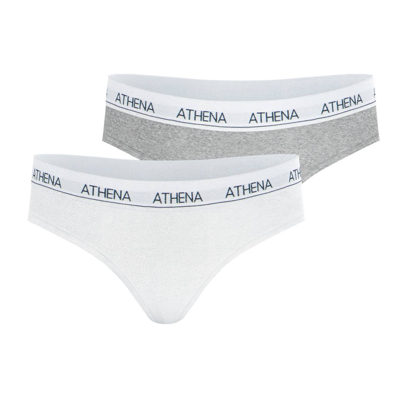 Lot De 2 Slips Coton Ultra Doux Blanc-gris Chiné