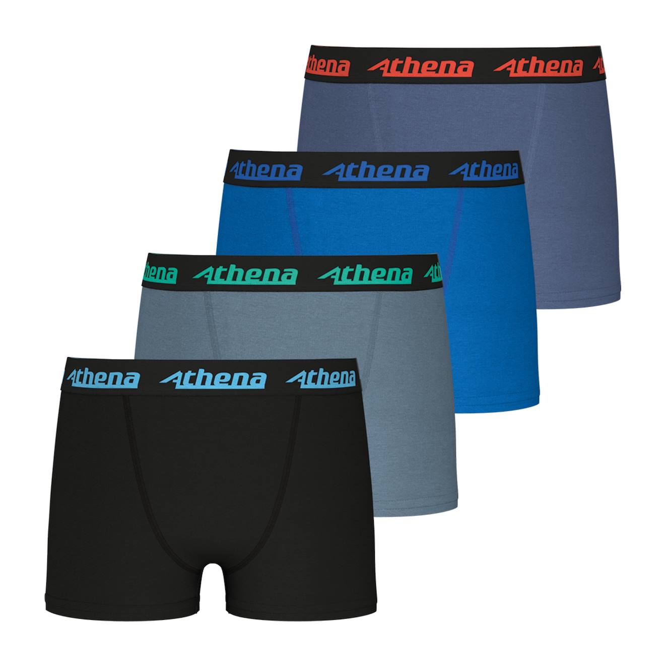 Lot De 4 Boxers My Petit Prix Noir-gris-bleu-marine