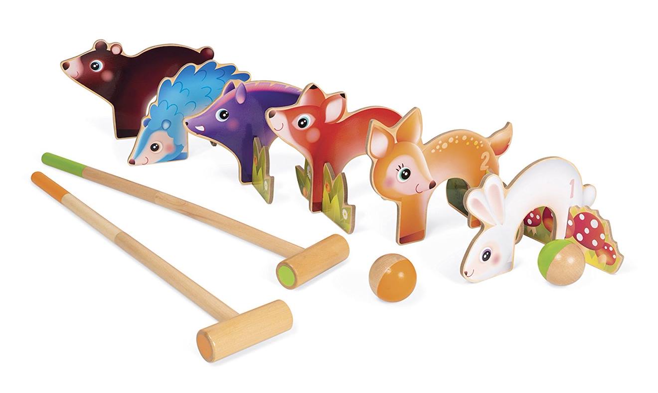 Janod - Croquet Animaux De La Forêt Beige