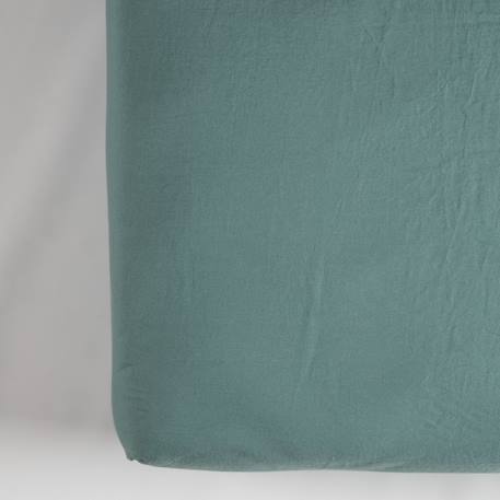 Drap housse 1 personne pur coton bio Blanc+Bleu nuit+Ecru+Eucalyptus+Gris tourterelle+Rose nude+Terracotta 20 - vertbaudet enfant 
