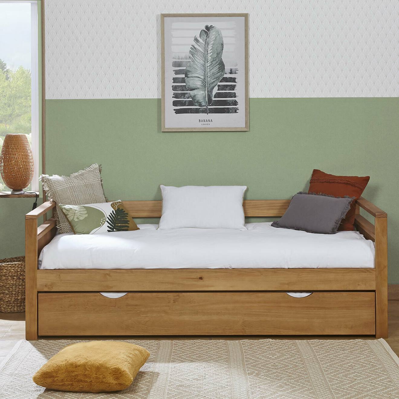 Lit Banquette Gigogne Bois Massif Ivy Bois