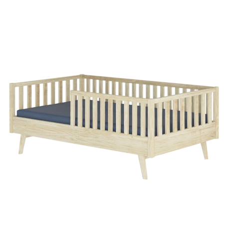 Lit enfant montessori bois massif romeo Blanc+Bois+Noisette 9 - vertbaudet enfant 
