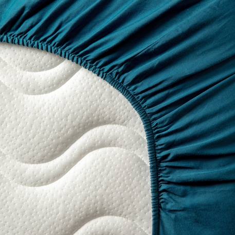 Drap housse 1 personne pur coton bio Blanc+Bleu nuit+Ecru+Eucalyptus+Gris tourterelle+Rose nude+Terracotta 10 - vertbaudet enfant 