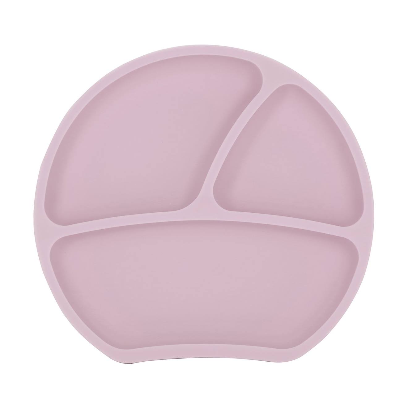 Assiette À Compartiments Avec Ventouse Rose Pâle