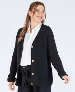 Vêtements de grossesse-Cardigan de grossesse en maille abelha
