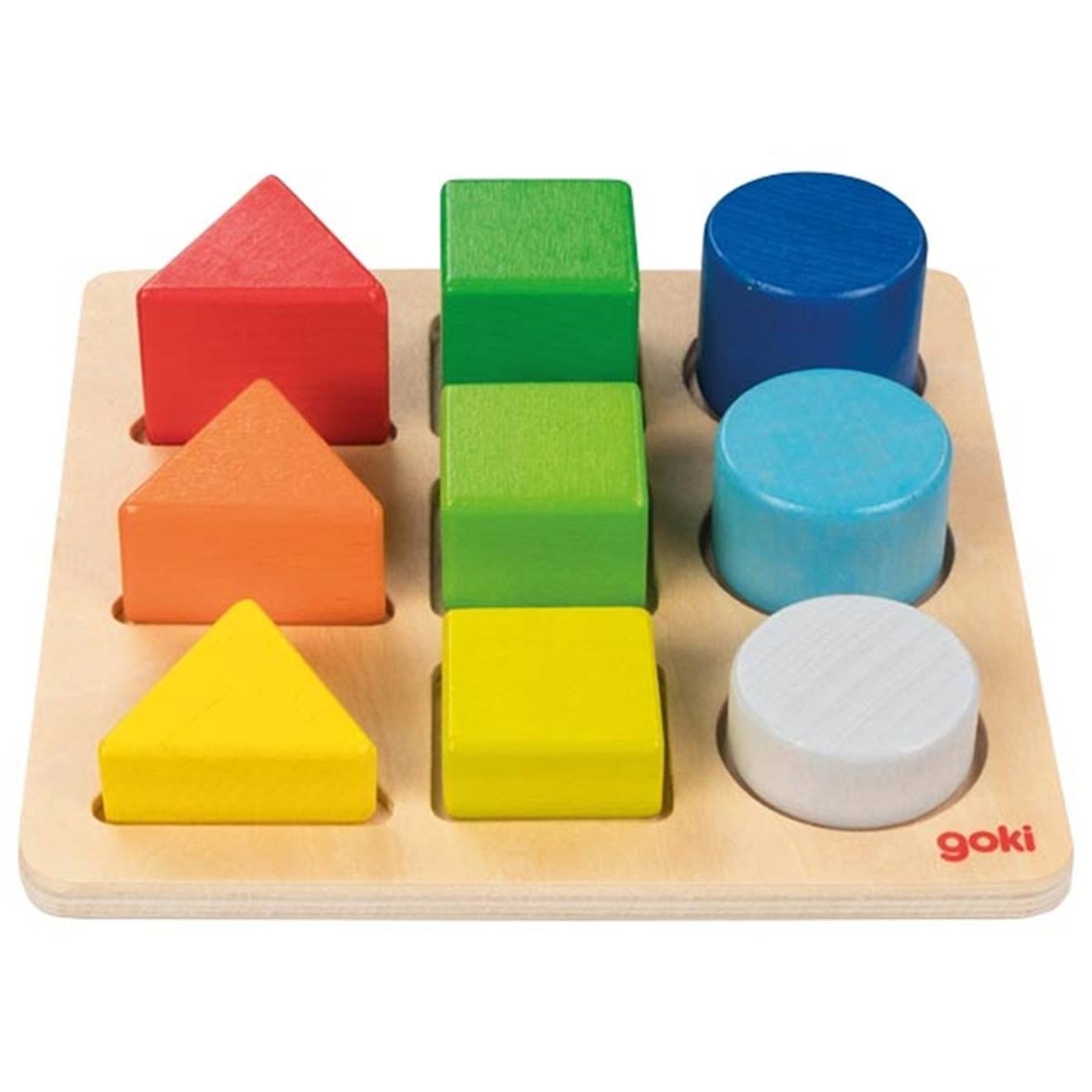 Goki - Puzzle Formes Et Couleurs 9 Pièces Multicolore