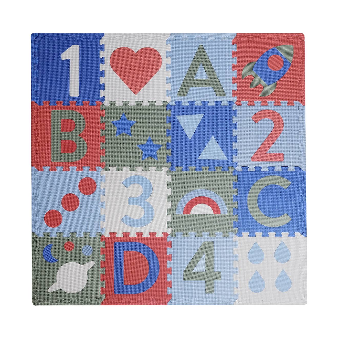 Tapis Mousse Puzzle Aron Multicolore