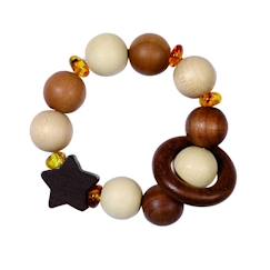 Hochet bois flexible etoile et ambre  - vertbaudet enfant