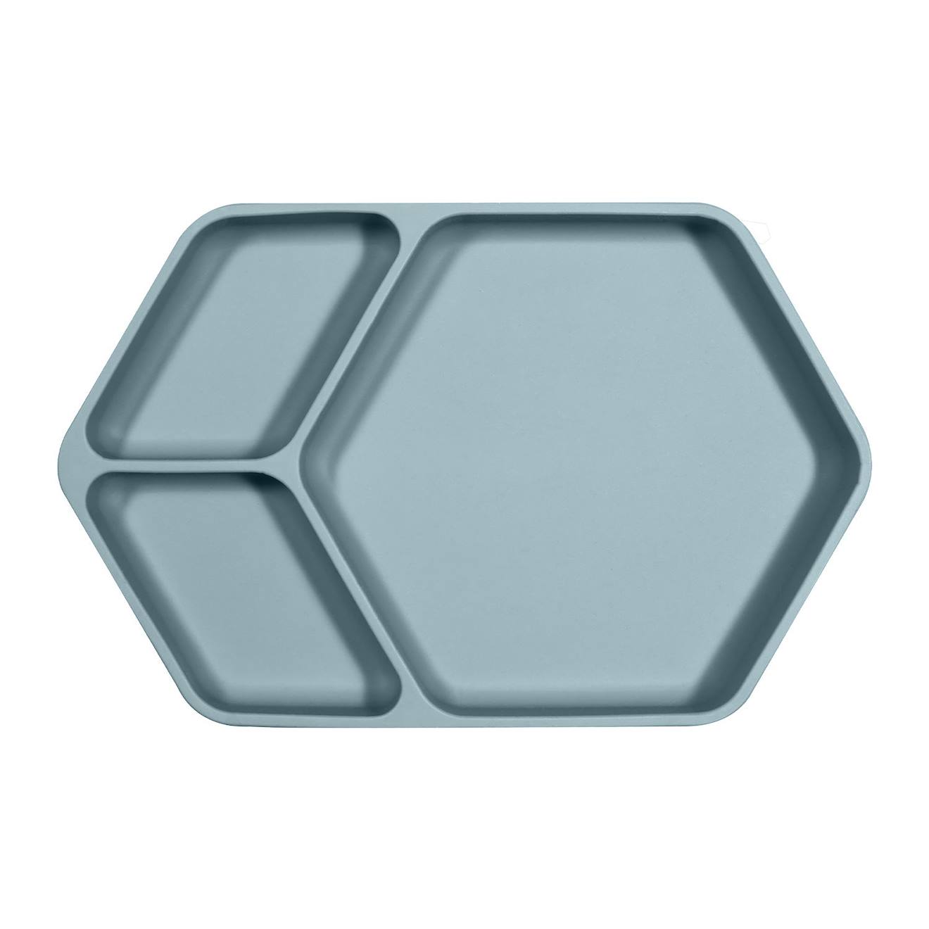Assiette À Compartiments Avec Ventouse Aquamarine