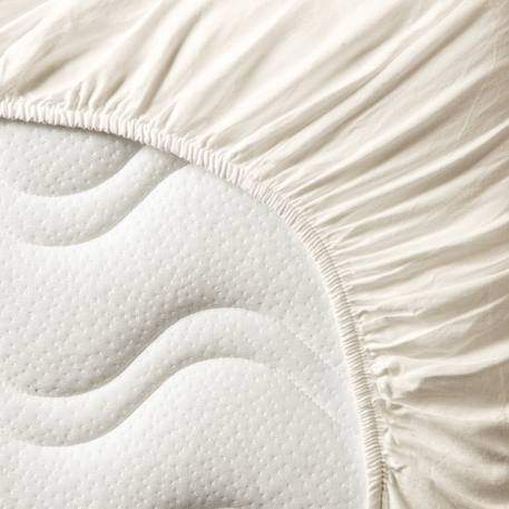 Drap housse 1 personne pur coton bio Blanc+Bleu nuit+Ecru+Eucalyptus+Gris tourterelle+Rose nude+Terracotta 16 - vertbaudet enfant 