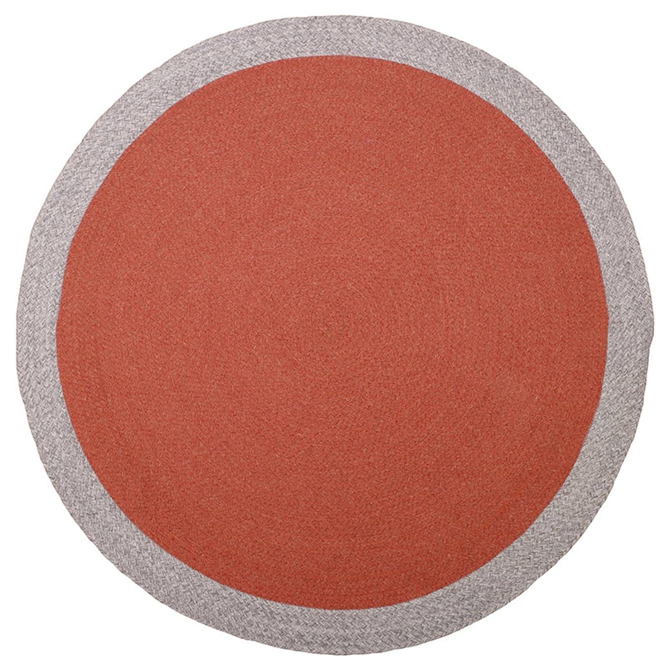 Nattiot - Tapis Rond Laine Tressé Nolan Rouille
