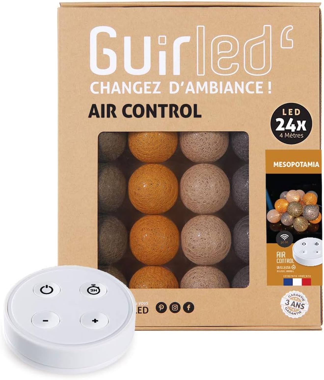 Guirlande Boule Lumineuse Led Usb Télécommandée Messopotamia