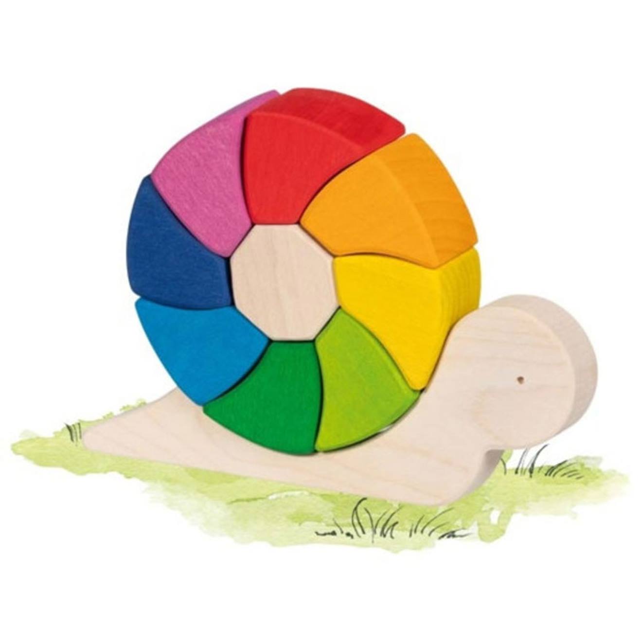 Goki - Puzzle Et Jeu De Construction - Escargot Multi-coloured