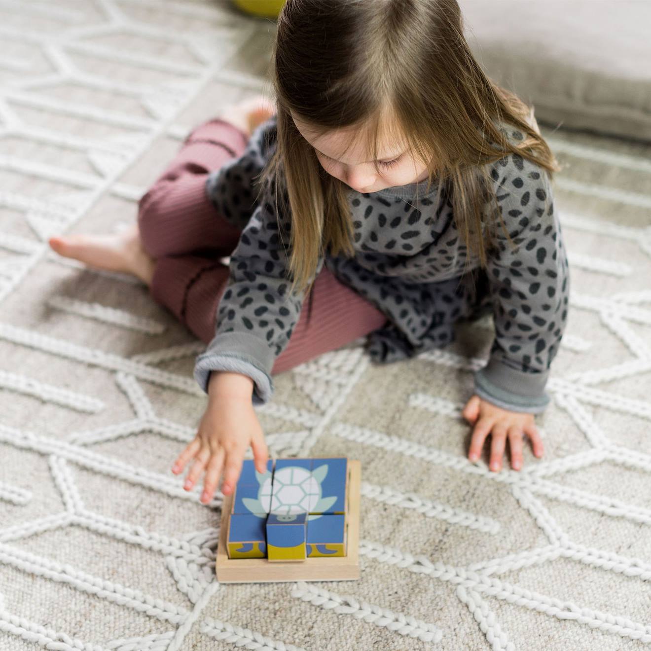Puzzle cube animaux en bois - N/A - - 17.99