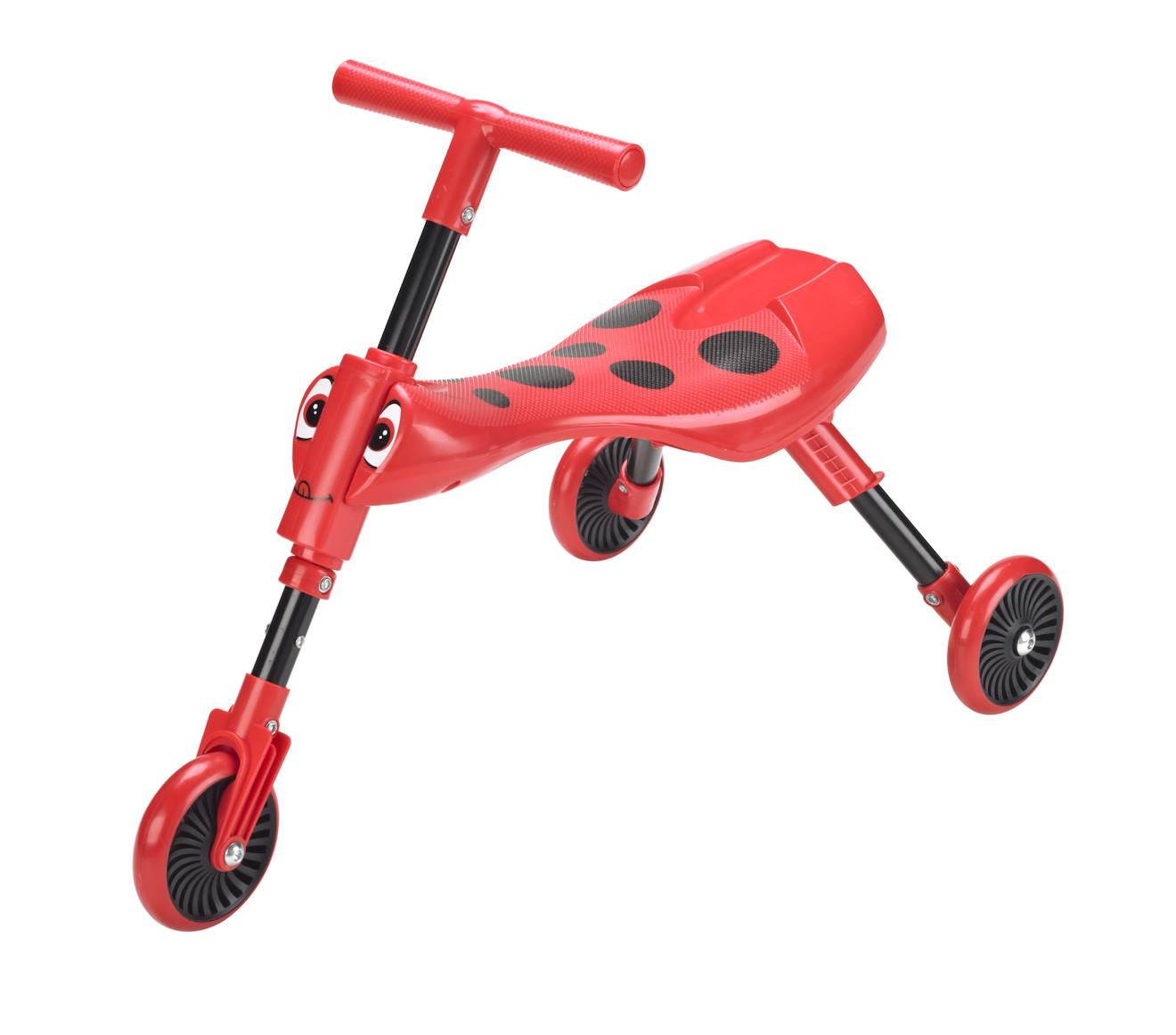 TP Toys - Tricycle Enfant Pliable 3 Roues Scuttlebug Beetle Métal Noir - Rouge