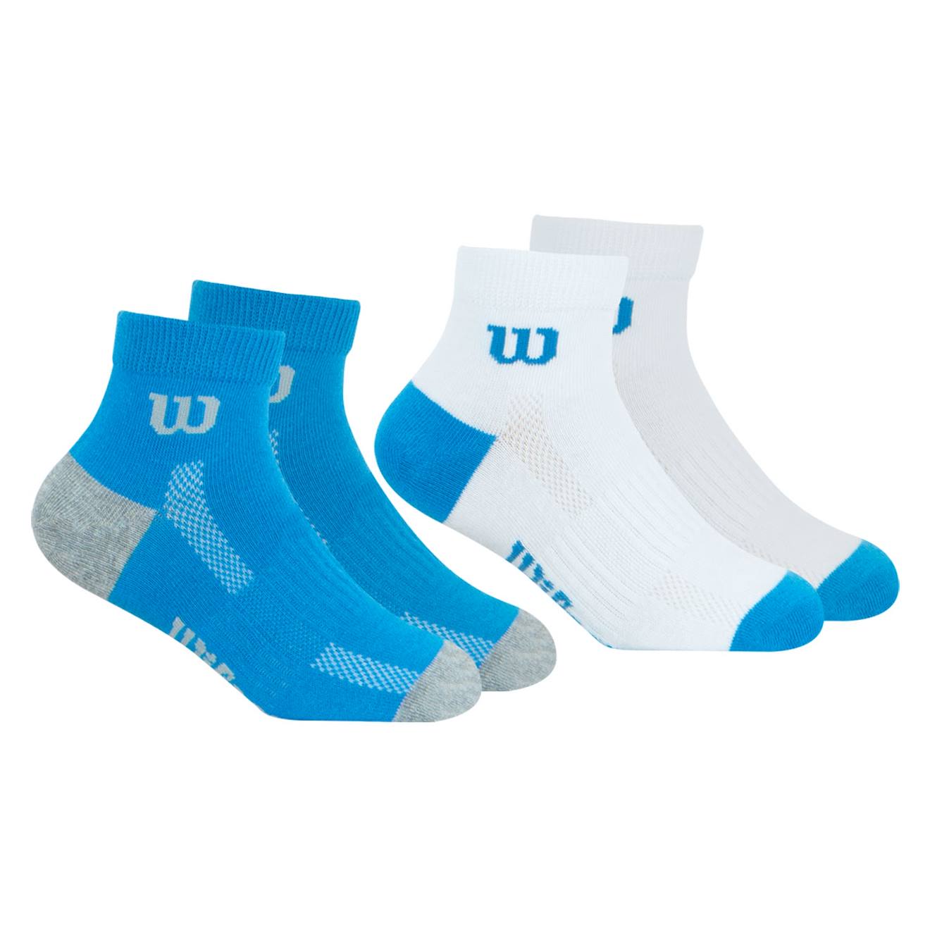 Lot De 2 Paires De Chaussettes Mi-basses Essentiel Turquoise-blanc