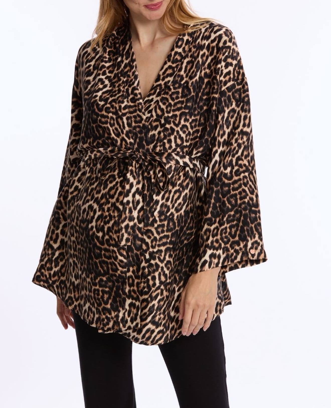Kimono De Grossesse Et Allaitement Roxane Léopard