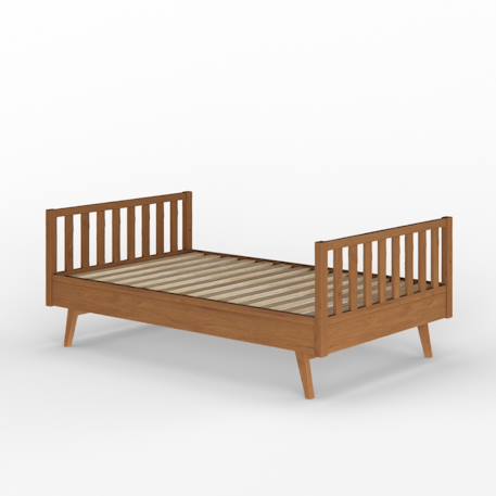 Lit enfant montessori bois massif romeo Blanc+Bois+Noisette 17 - vertbaudet enfant 