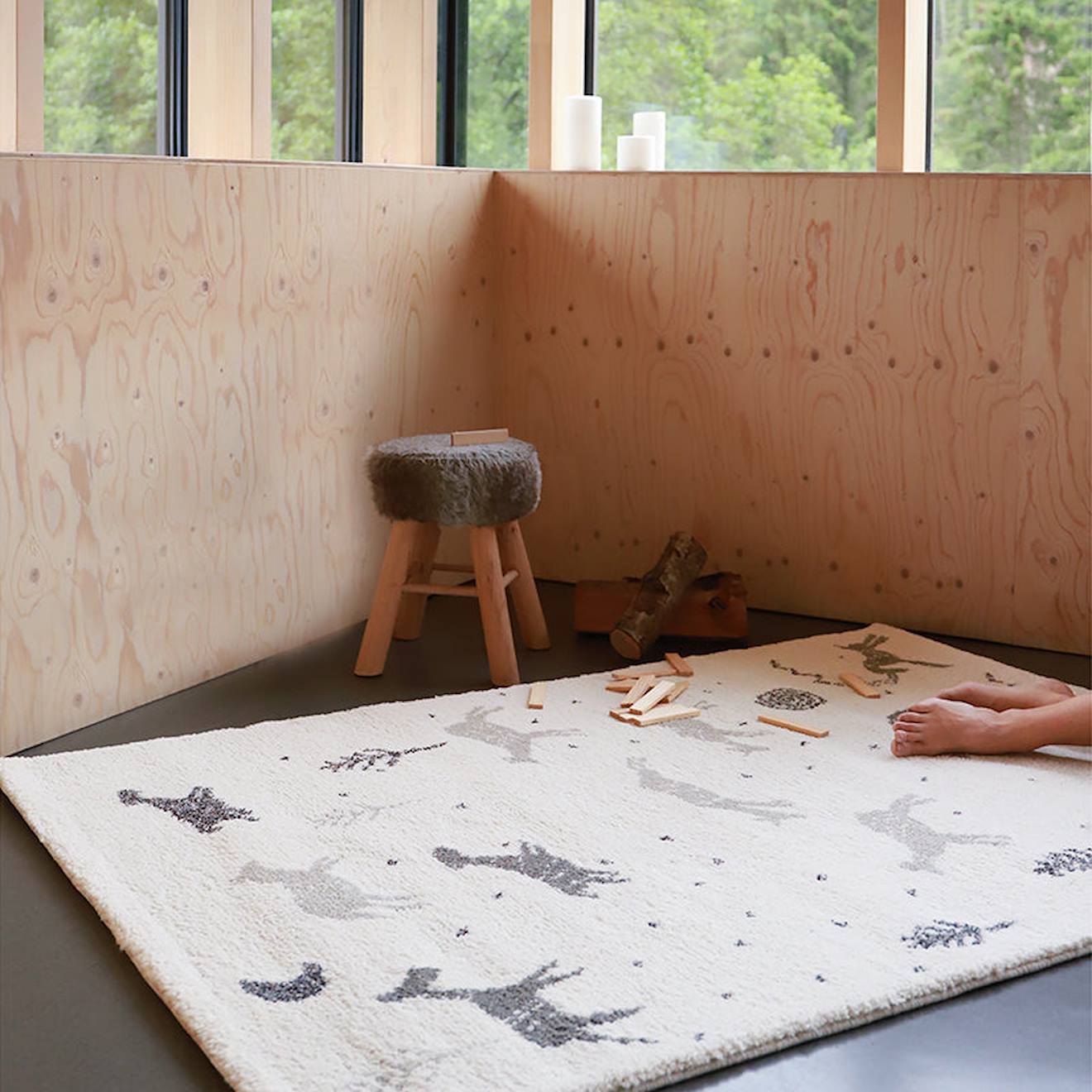 Nattiot - Yuhna Tapis Enfant Aspect Laine Matière Recyclé Multicolore