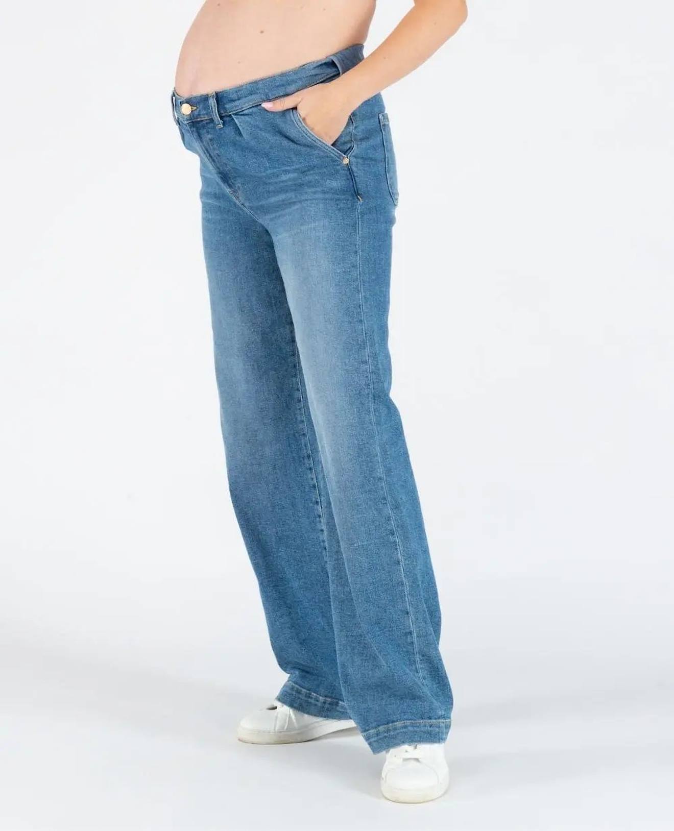 Jean De Grossesse Wide Leg Kelly Mid Blue