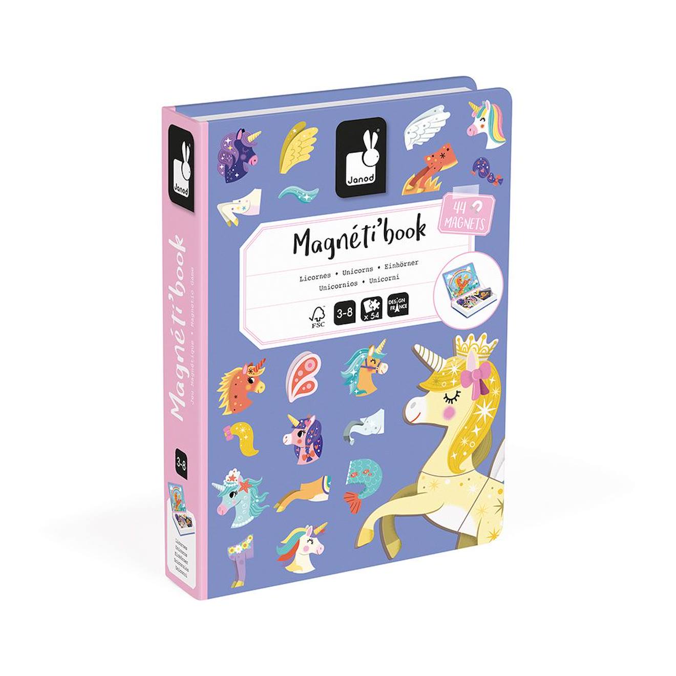 Magnéti'book Licornes Violet