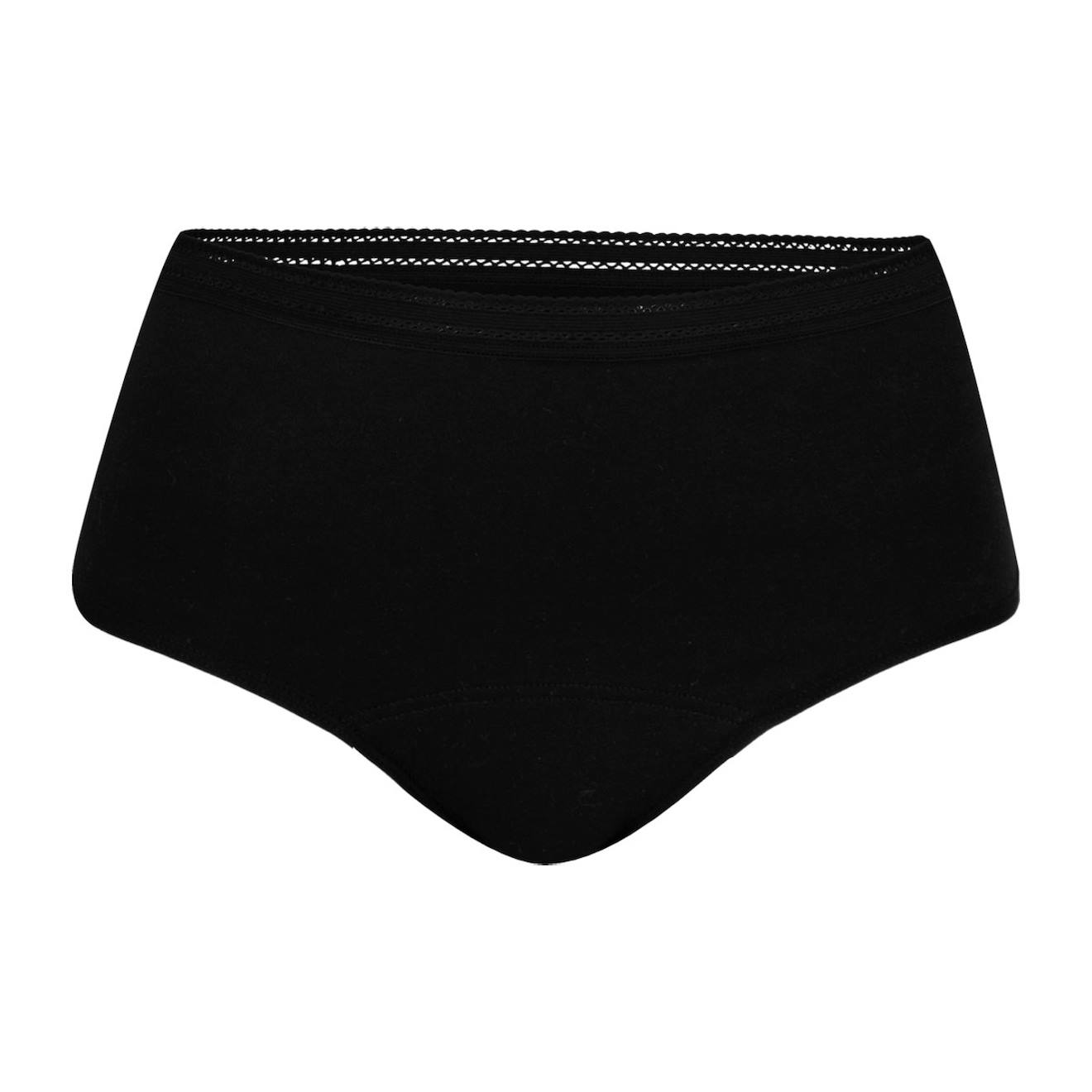 Culotte Menstruelle Taille Haute Femme Noir