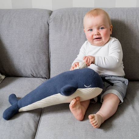 Doudou peluche baleine Denim 3 - vertbaudet enfant 