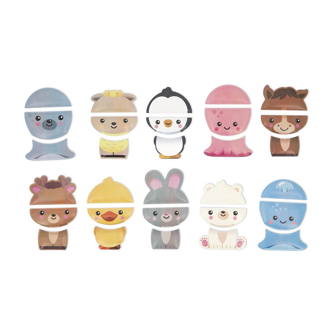 Janod - Mix And Match Animaux Du Bain Bleu