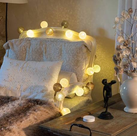 Guirlande boule lumineuse led usb télécommandée Acajou+Arlequin+Bébé+Byzantin+Chocolat+Coton+Églantine+Flocon+Horizon+Licorne+Mangrove+Messopotamia+Minuit+Océan+Ottoman+Princesse+Provence+Romania+Sauvage+Scandinave+Tagada 16 - vertbaudet enfant 