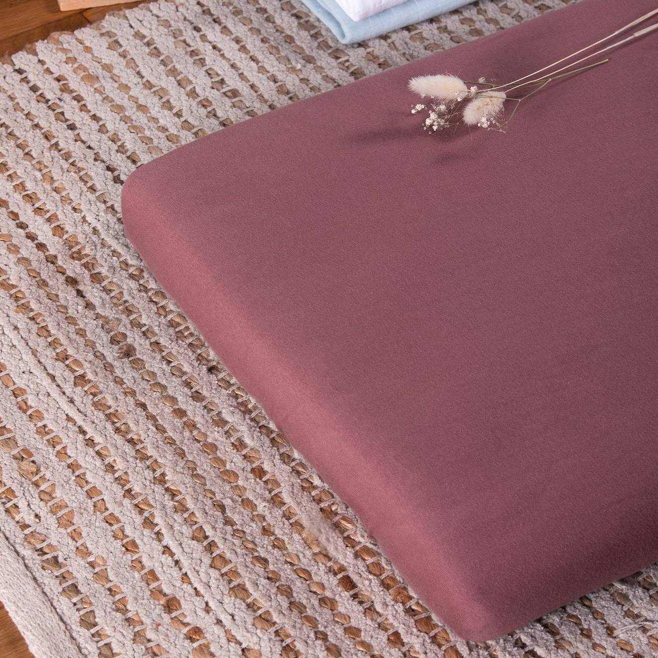 Kadolis - Drap Housse Coton Bio Jersey- Berceau Bois De Rose