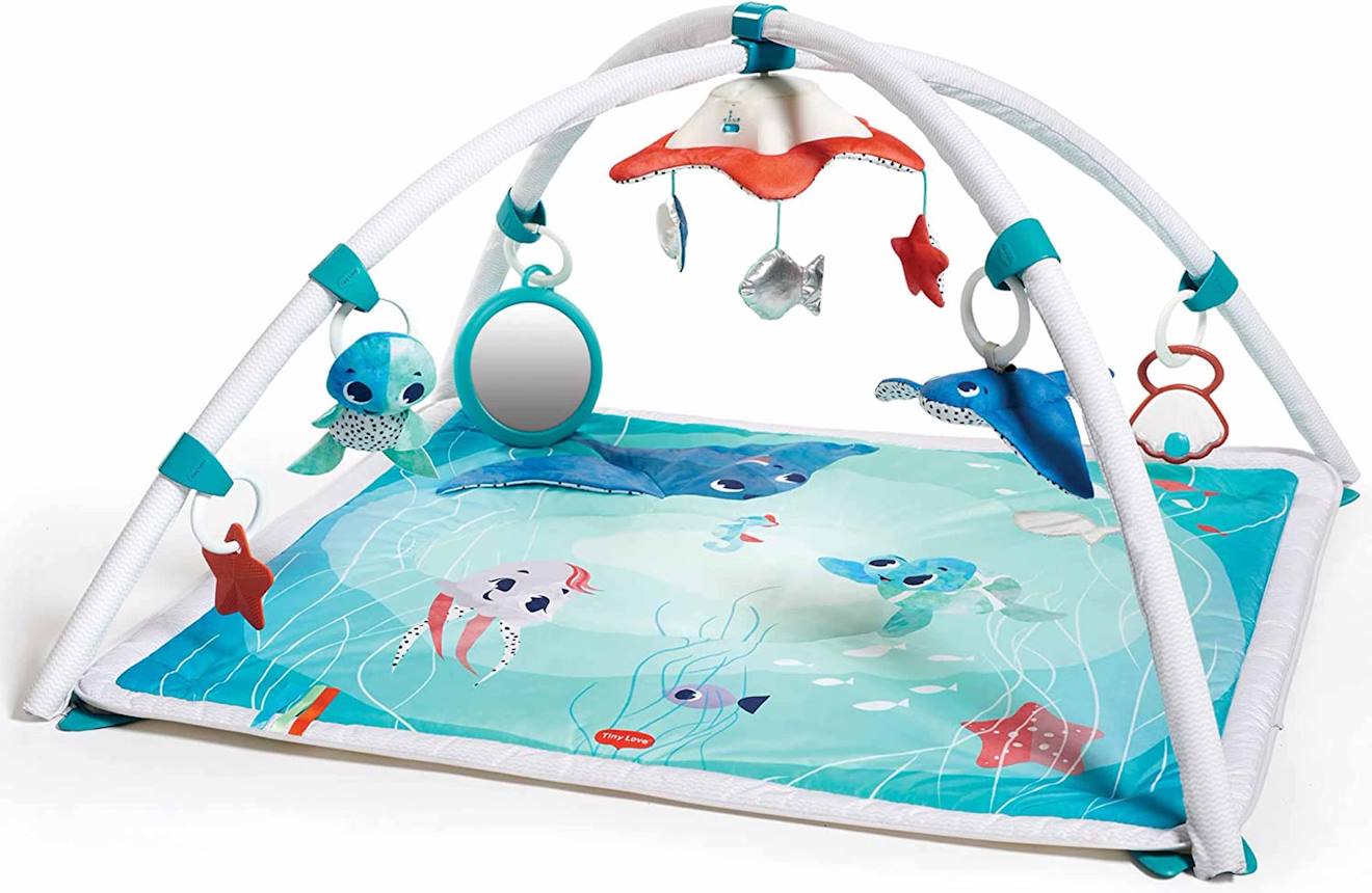 Tapis D'eveil Et Mobile Musical 2 En 1, Arches Ajustables Treaseure The Ocean