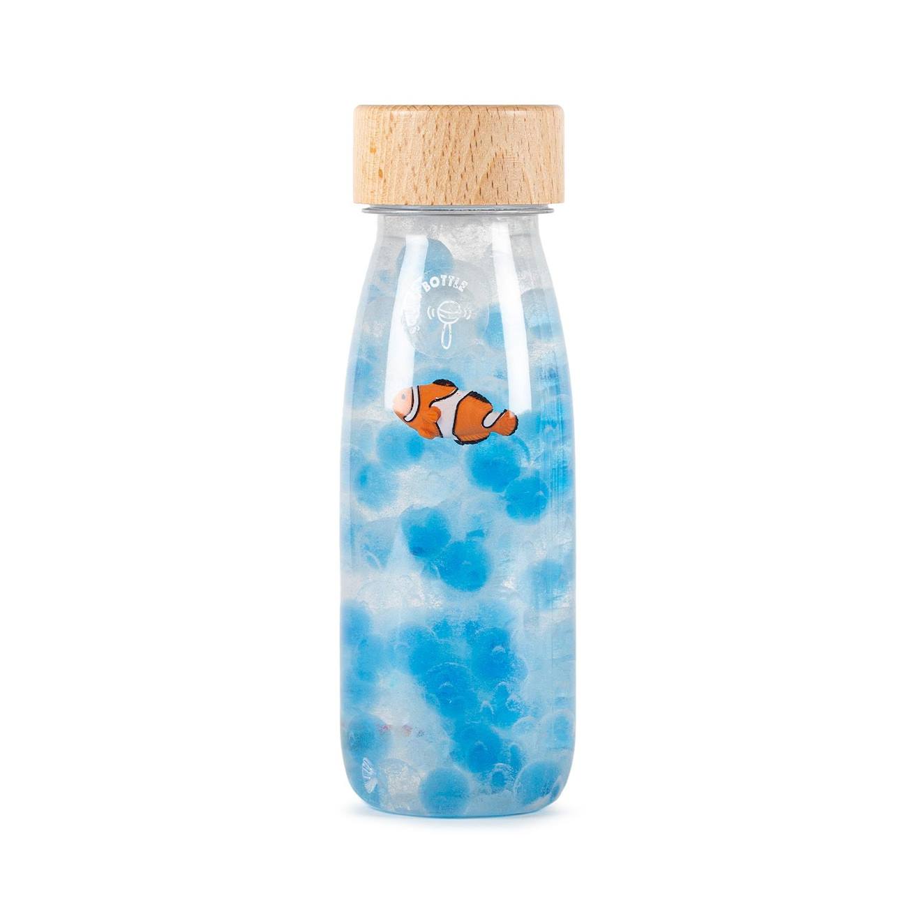 Petit Boum - Bouteille Sensorielle Sound Bleu, Poisson Orange