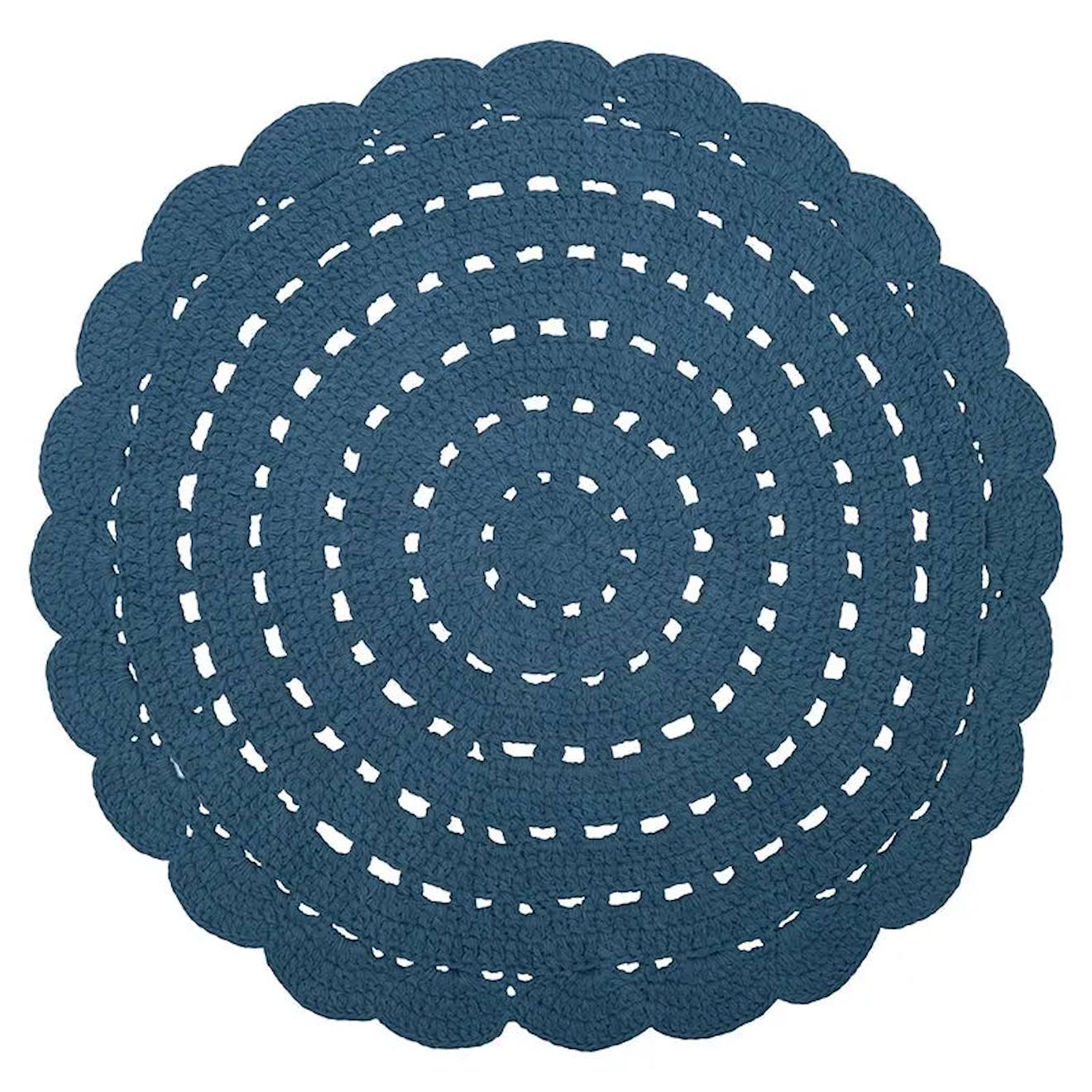 Tapis Chambre Enfant Crochet Alma Bleu