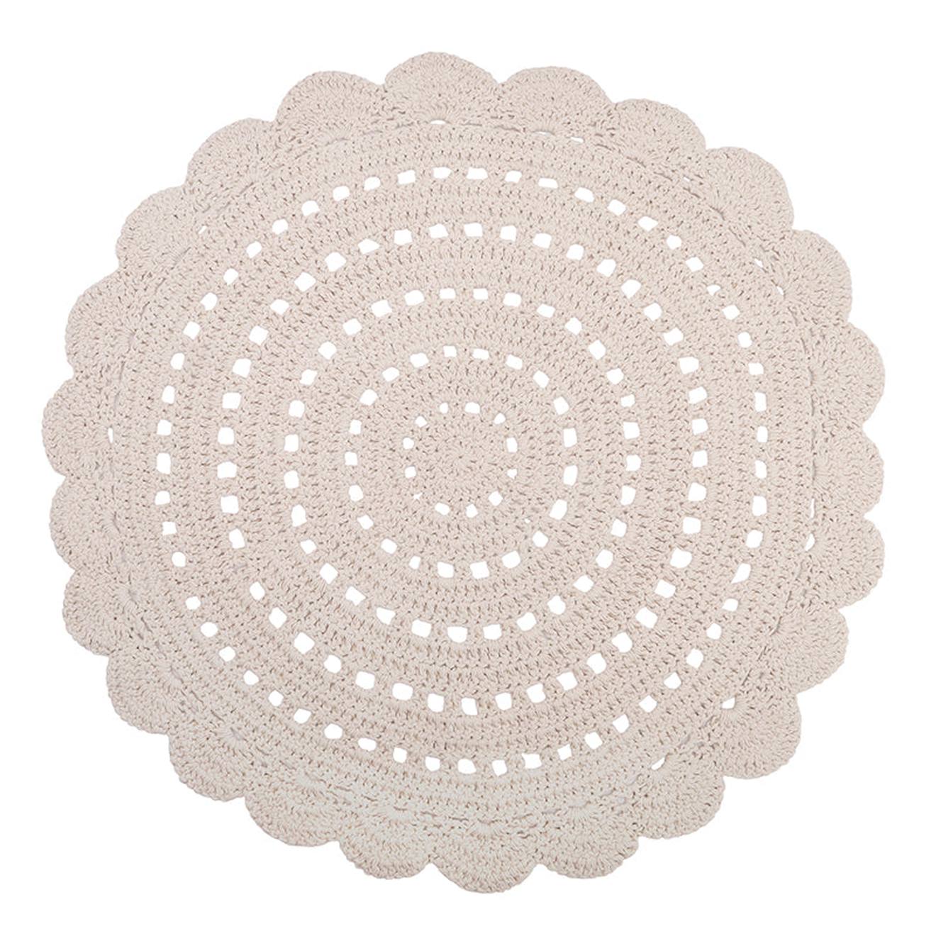 Tapis Chambre Enfant Crochet Alma Ecru