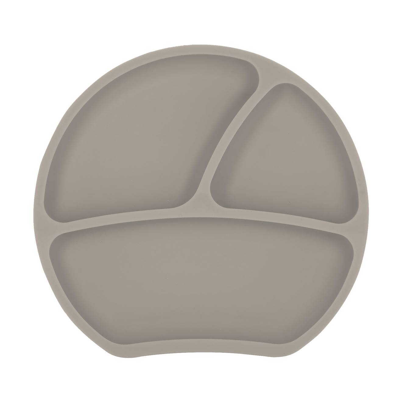 Assiette À Compartiments Avec Ventouse Taupe