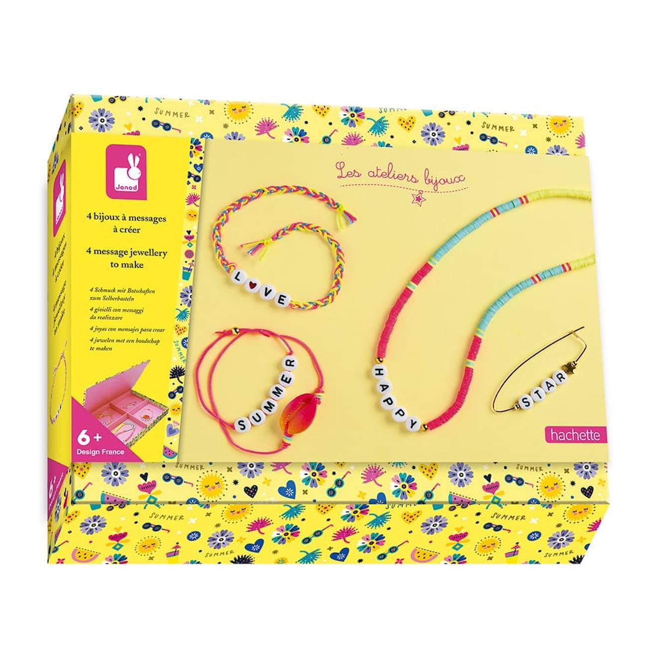 Coffret 4 Bijoux À Messages À Créer Jaune