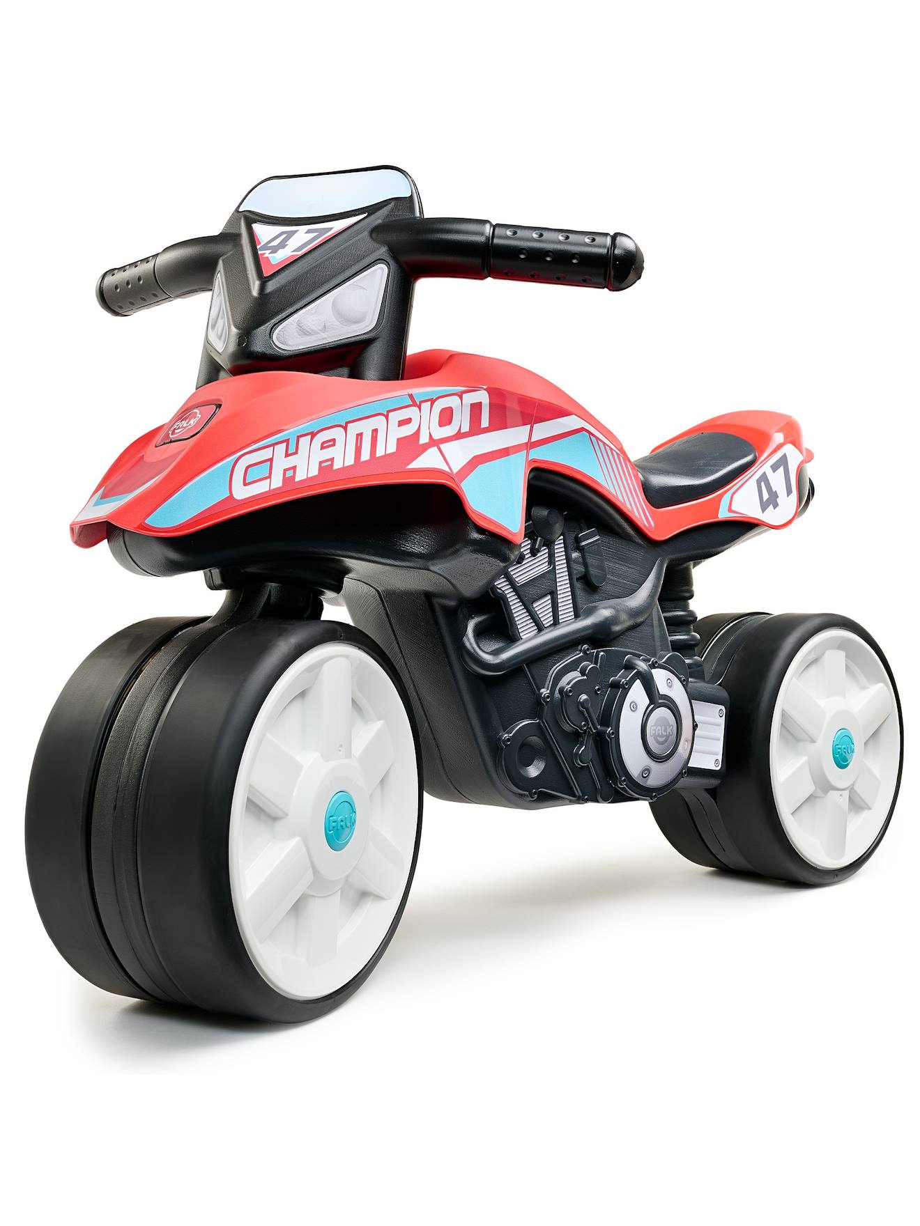Draisienne Moto Street Avec Roues Silencieuses Rouge Corail