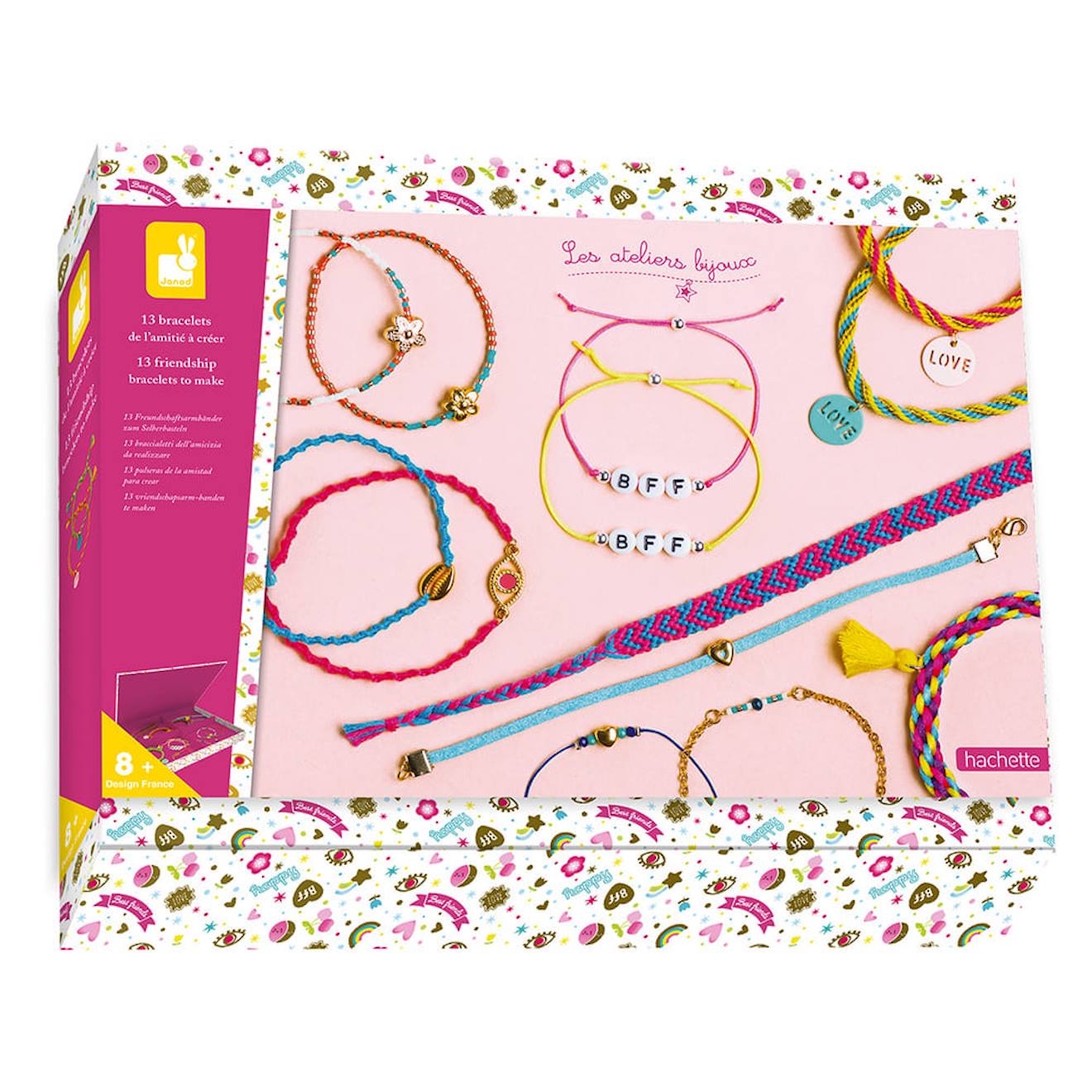 Coffret 13 Bracelets De L'amitié À Créer Rose